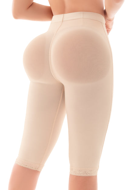 - Panty largo SMI04002 lifting extra natural
- Vista trasera panty invisible glúteos definidos
- Detalle panty largo encaje siliconado muslos