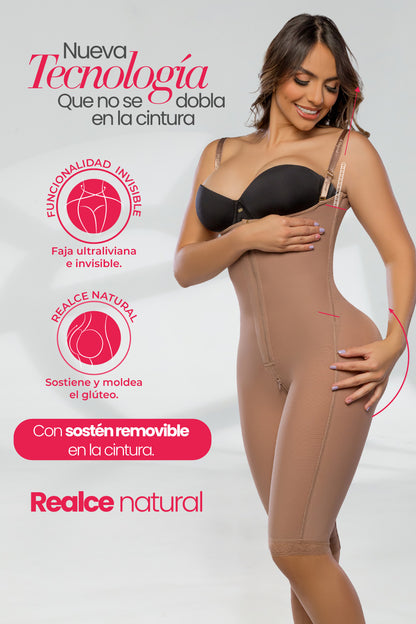 - Faja LA GLAMUROSA SMI7087 lifting extra
- Vista trasera faja ultrainvisible anatómica
- Faja short talle alto con encaje invisible