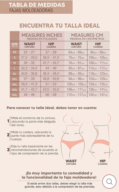 - Faja AFRODITA SMI7132 triple lifting invisible
- Vista trasera faja short ultrainvisible
- Faja talle alto encaje triple efecto lifting
