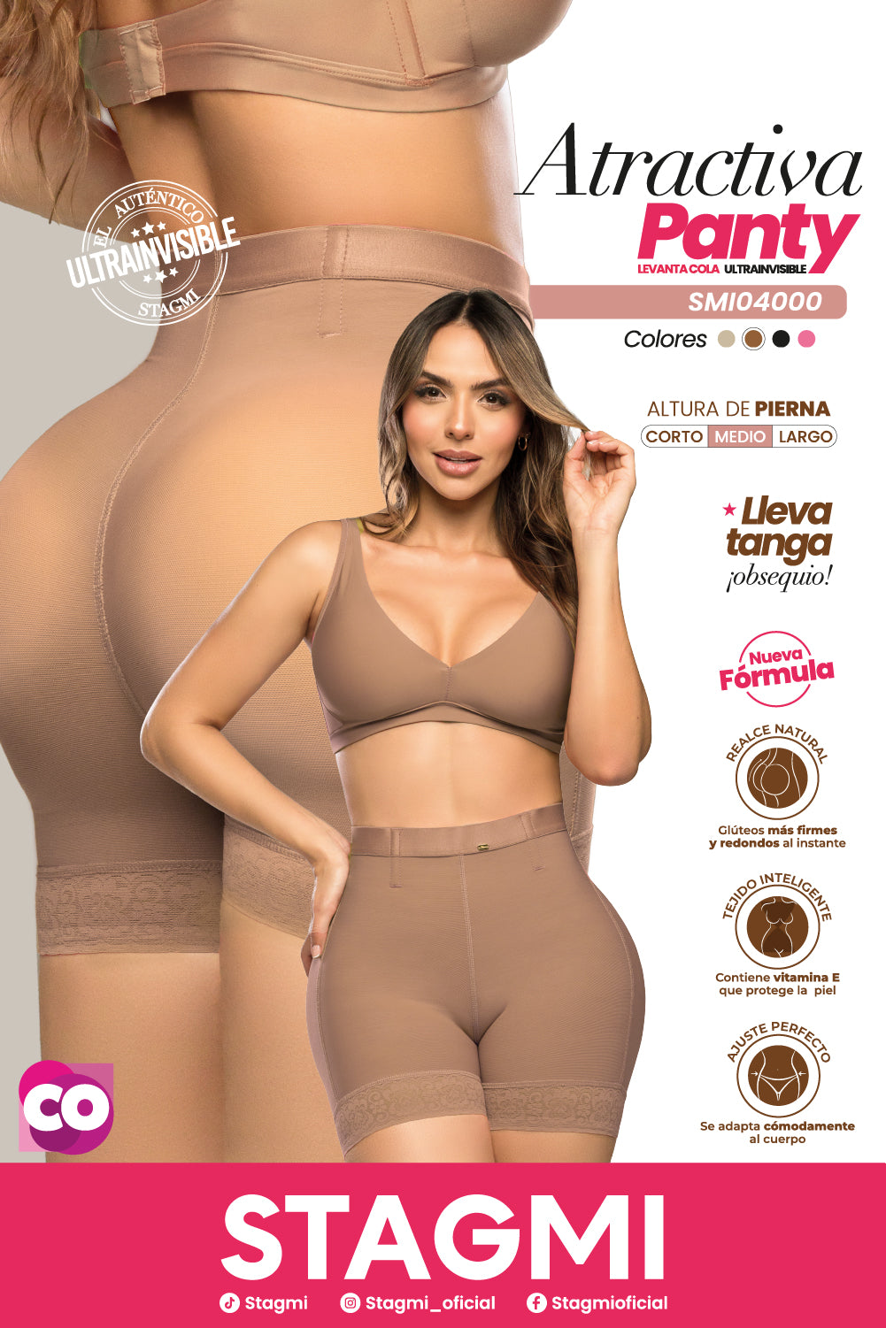 Panty Ultrainvisible SMI04000 ATRACTIVA con lifting extra natural